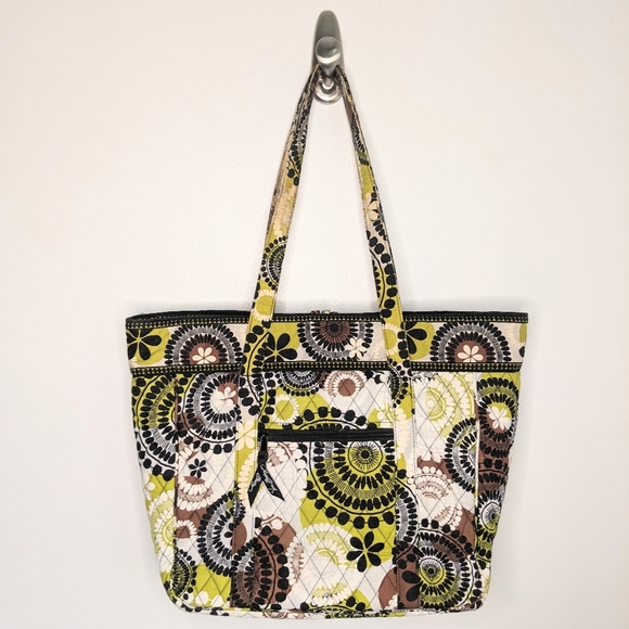 Vera Bradley Laptop Tote Cocoa Moss - Picture 5 of 12